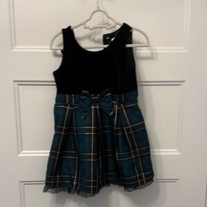 The Children's Place Black and Green Plaid Dress
